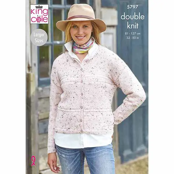 king-cole-patterns-5797-homespun-dk-cardigan-strickanleitung image 1