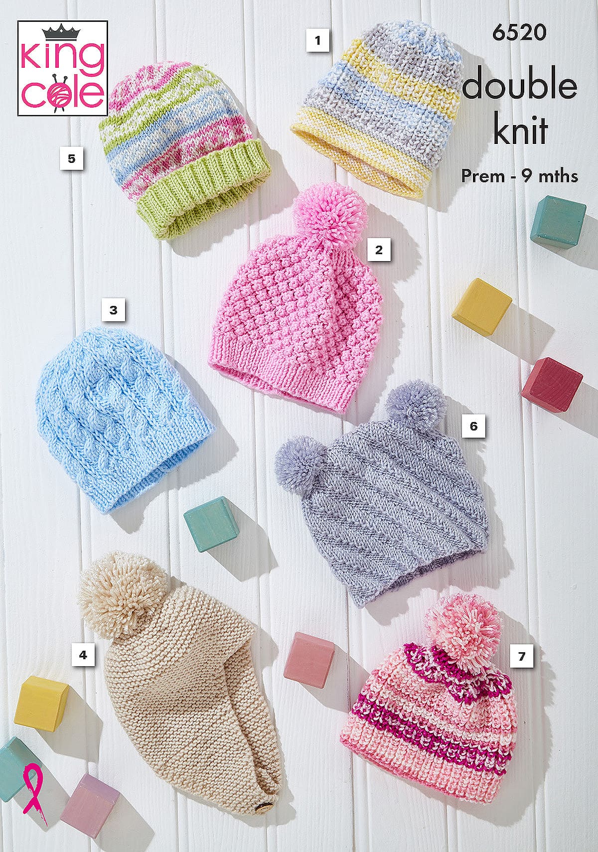king-cole-patterns-6520-strickanleitung-baby-m-tzen-cherish-dk image 1