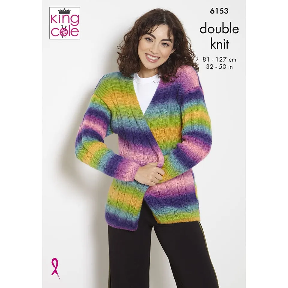 king-cole-6153-strickanleitung-jacke-sweater-damen image 1