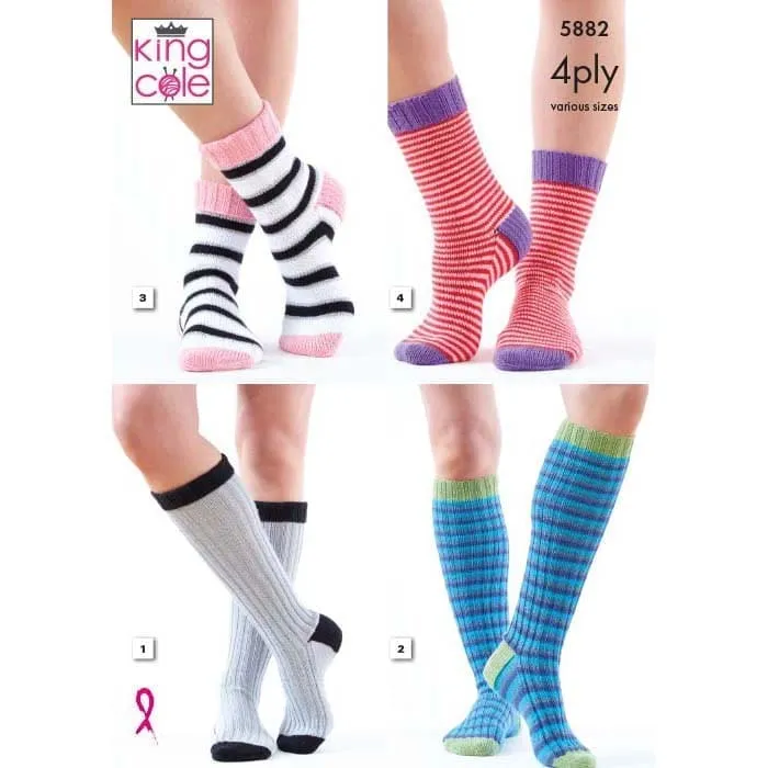 king-cole-patterns-5882-socken-strickanleitung-cotton-4ply image 1
