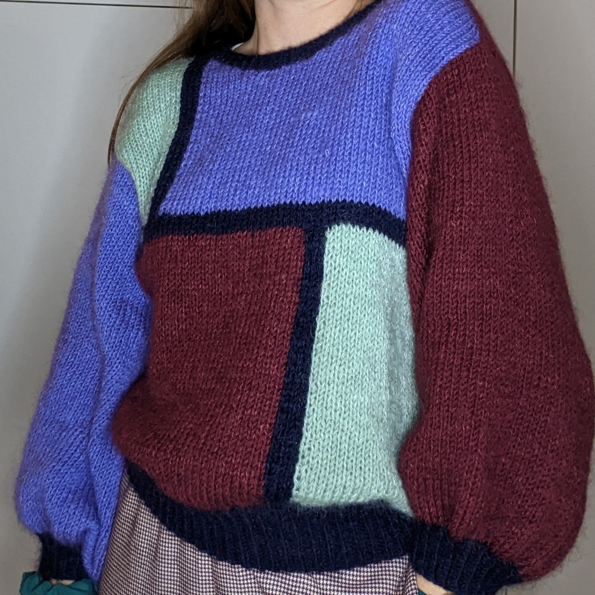 hobbii-anleitungen-mondrian-pullover-xs-xxl-colorblock image 3