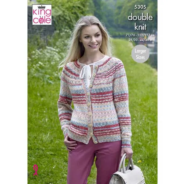 king-cole-5305-strickanleitung-cardigan-pullover-drifter-dk image 1