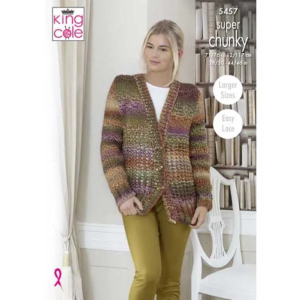 king-cole-5457-strickanleitung-jacke-m-tze-explorer-chunky image 1