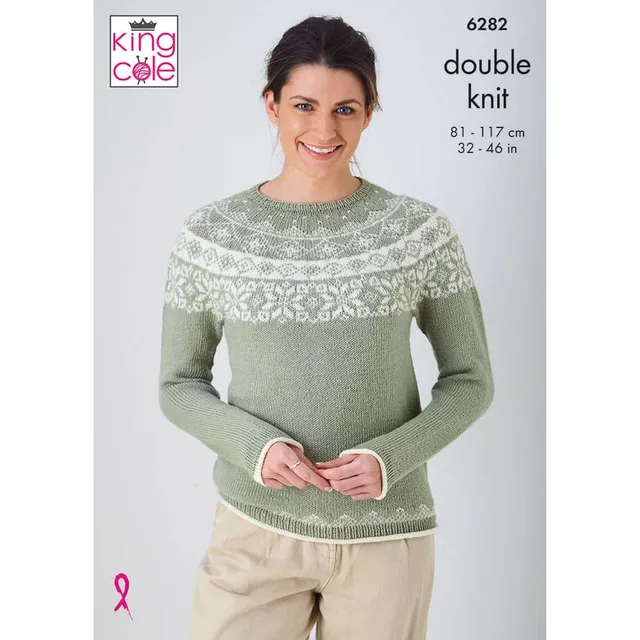 king-cole-6282-fairisle-pullover-strickanleitung-merino-dk image 1