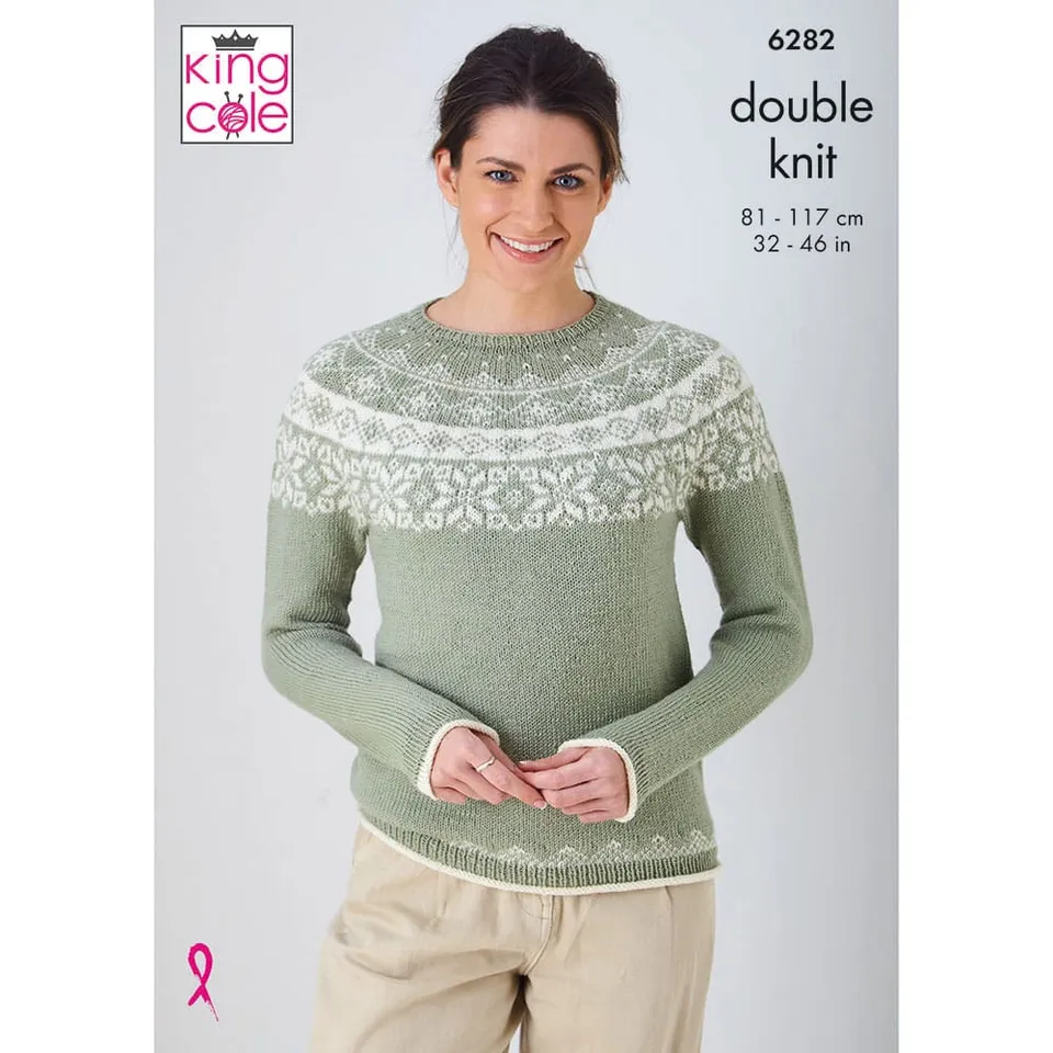 king-cole-6282-fairisle-pullover-strickanleitung-merino-dk image 1