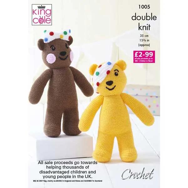 king-cole-1005-strickanleitung-pudsey-blush-bears-teddy image 1