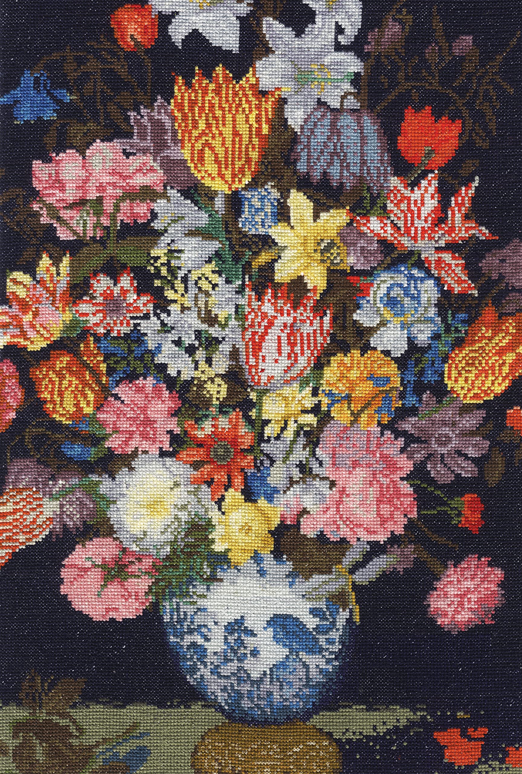 dmc-bosschaert-floral-kreuzstich-set-aida-wei-museum image 1