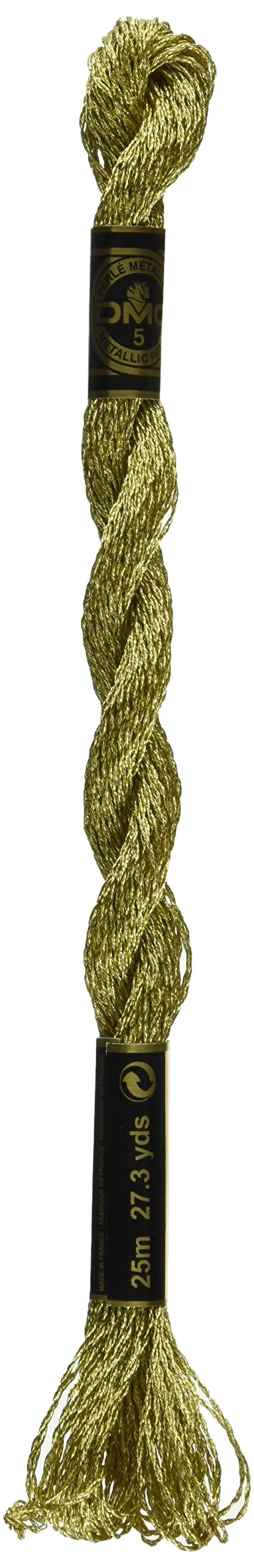 dmc-coton-perle-metallic-stickgarn-gold-silber-glanz image 1