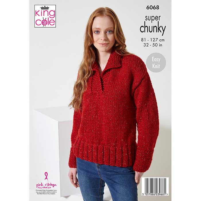 king-cole-6068-pullover-strickanleitung-celestial-super-chunky image 2