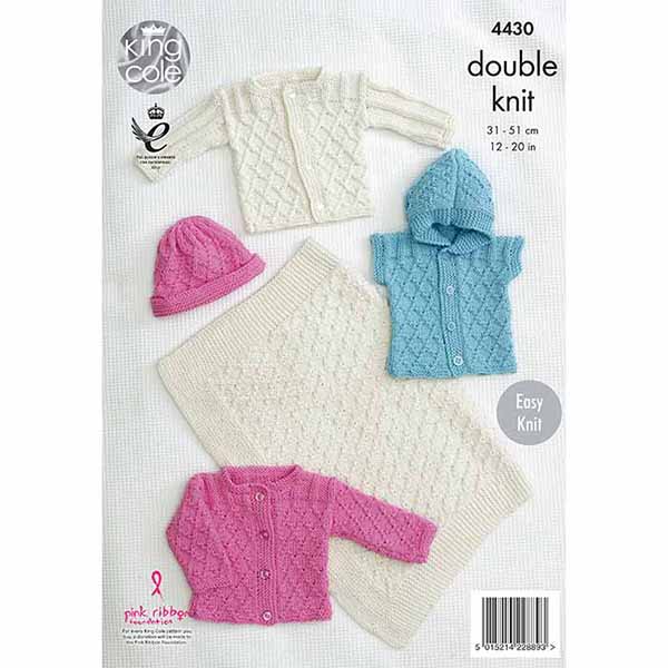 king-cole-patterns-4430-babydecke-jacke-strickanleitung-cottonsoft-dk image 2