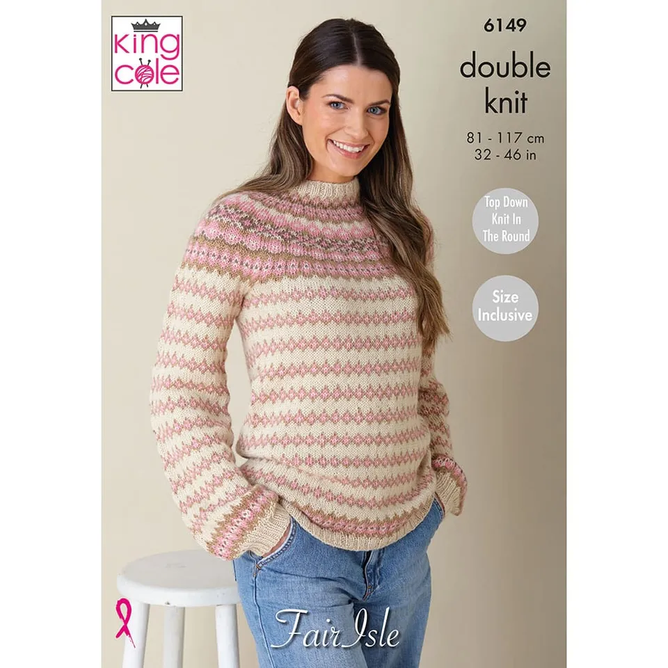 king-cole-6149-fair-isle-strickanleitung-baby-alpaca-dk image 1