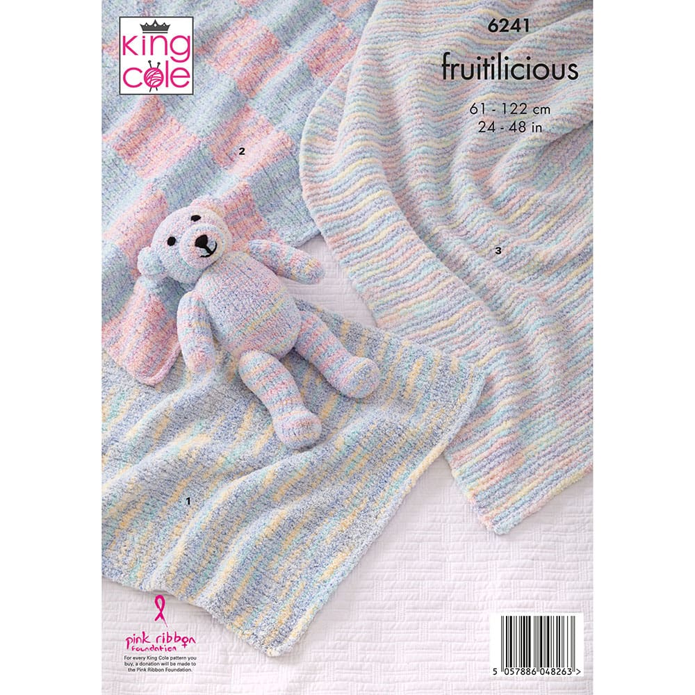 king-cole-6241-strickanleitung-decken-teddy-fruitilicious image 2