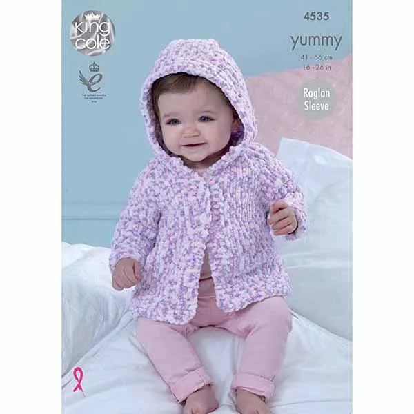 king-cole-patterns-4535-strickanleitung-babyjacken-yummy image 1