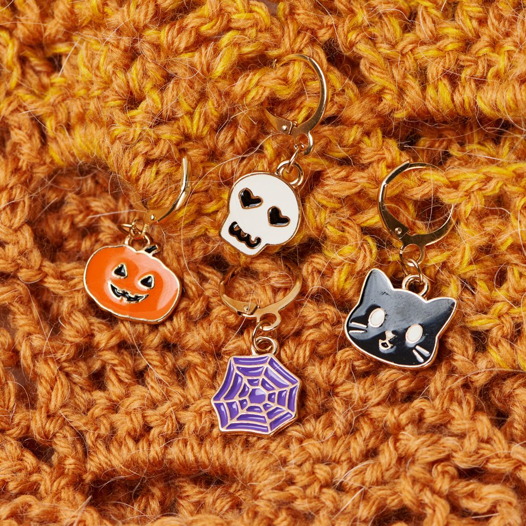 hobbii-halloween-maschenmarkierer-cat-4-st-ck-gold-metall image 2