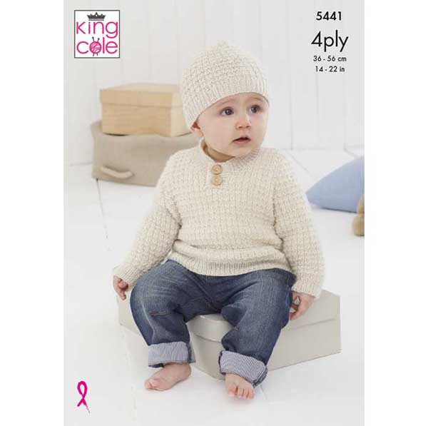 king-cole-5441-pullover-strickanleitung-comfort-4ply image 1