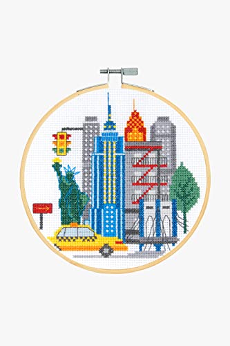 dmc-moulin-sp-cial-new-york-stickset-kreuzstich-mit-rahmen image 3