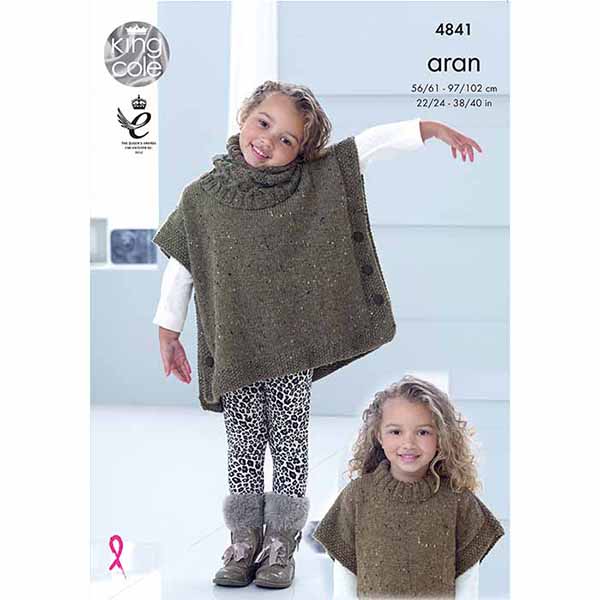 king-cole-patterns-4841-strickanleitung-tabard-fashion-aran image 1