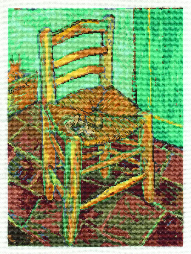 dmc-moulin-sp-cial-kreuzstich-set-stuhl-van-gogh-23x31cm image 1