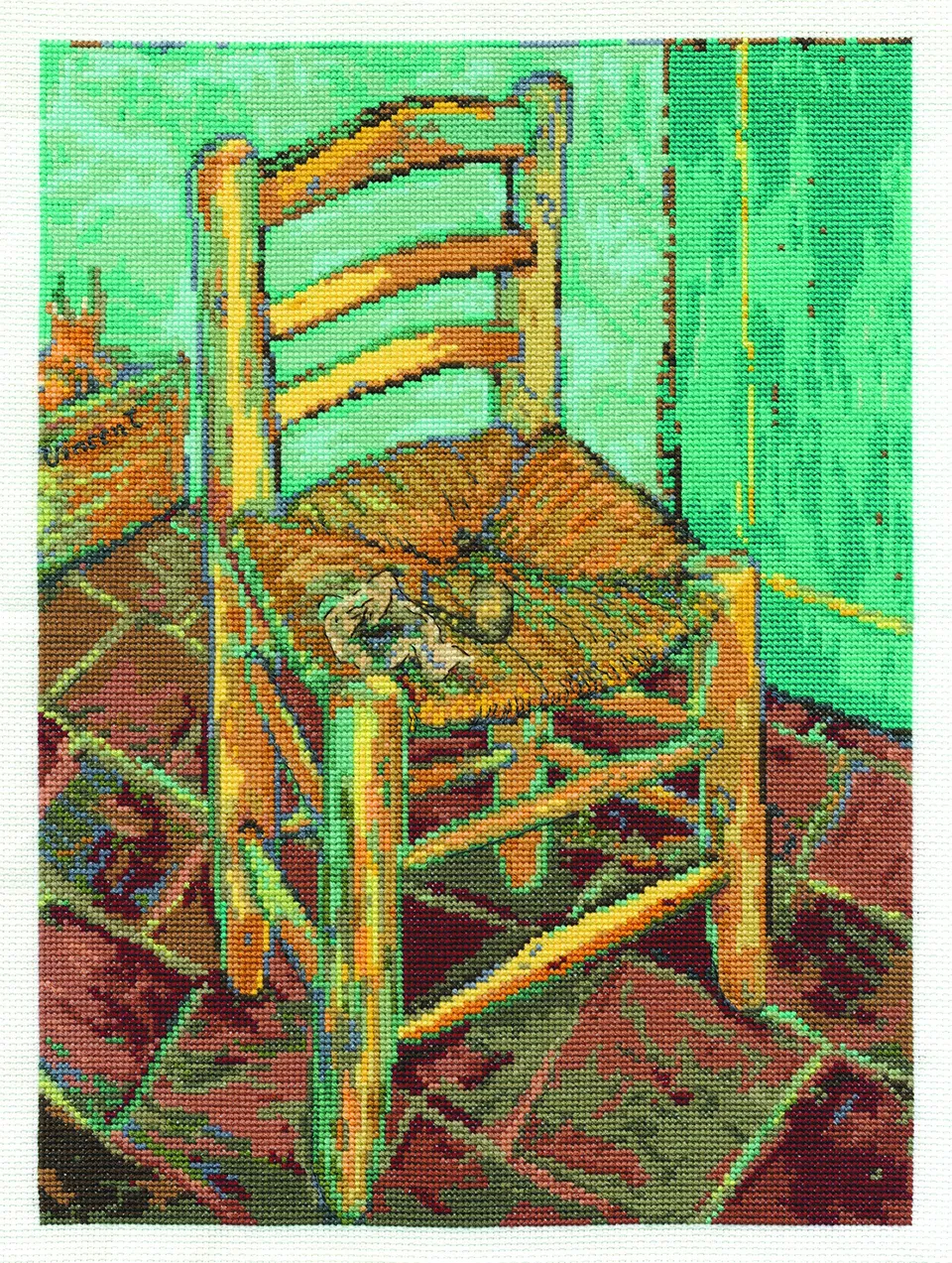 dmc-moulin-sp-cial-kreuzstich-set-stuhl-van-gogh-23x31cm image 1