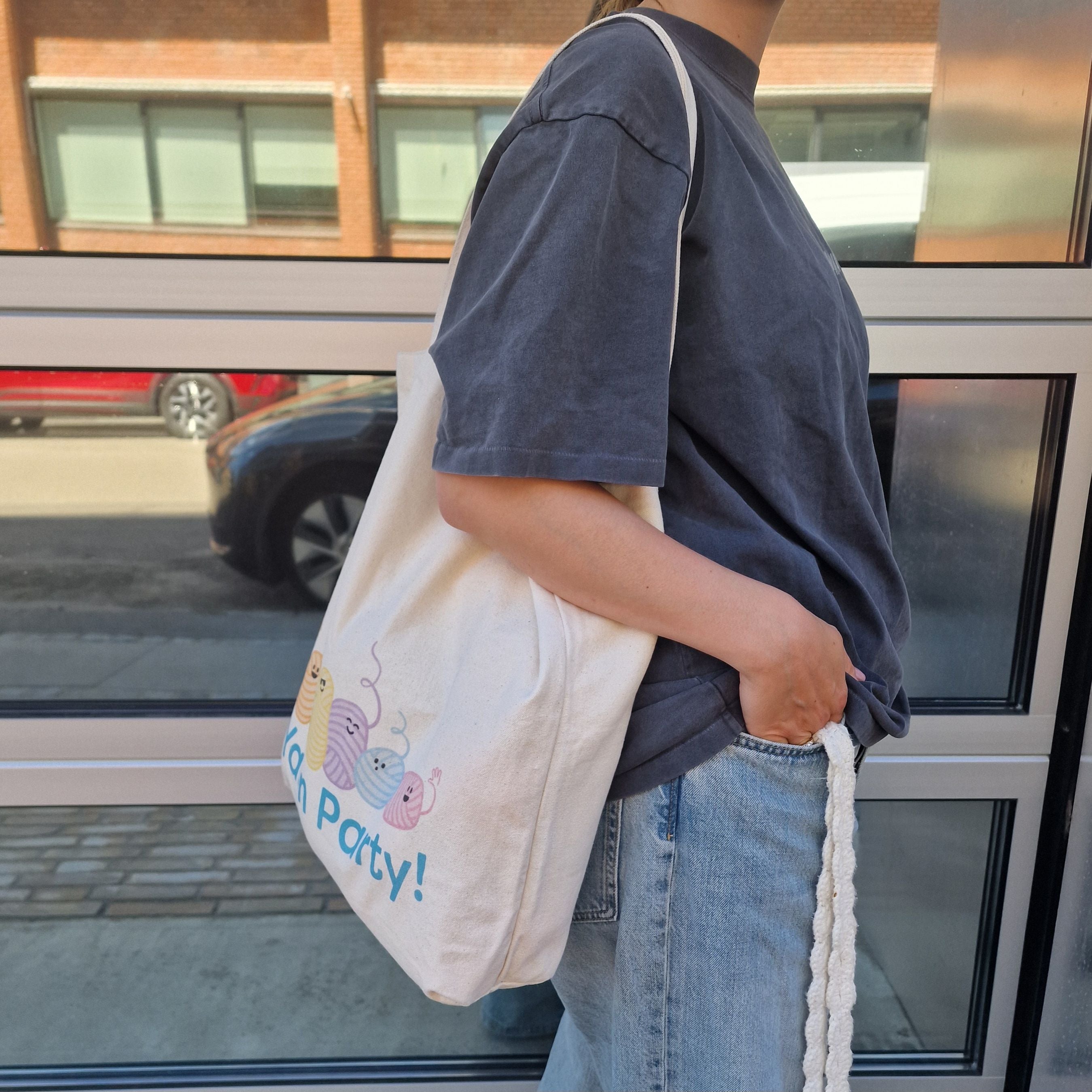 hobbii-yarniis-tasche-projekttasche-yarn-party-baumwolle-canvas image 3