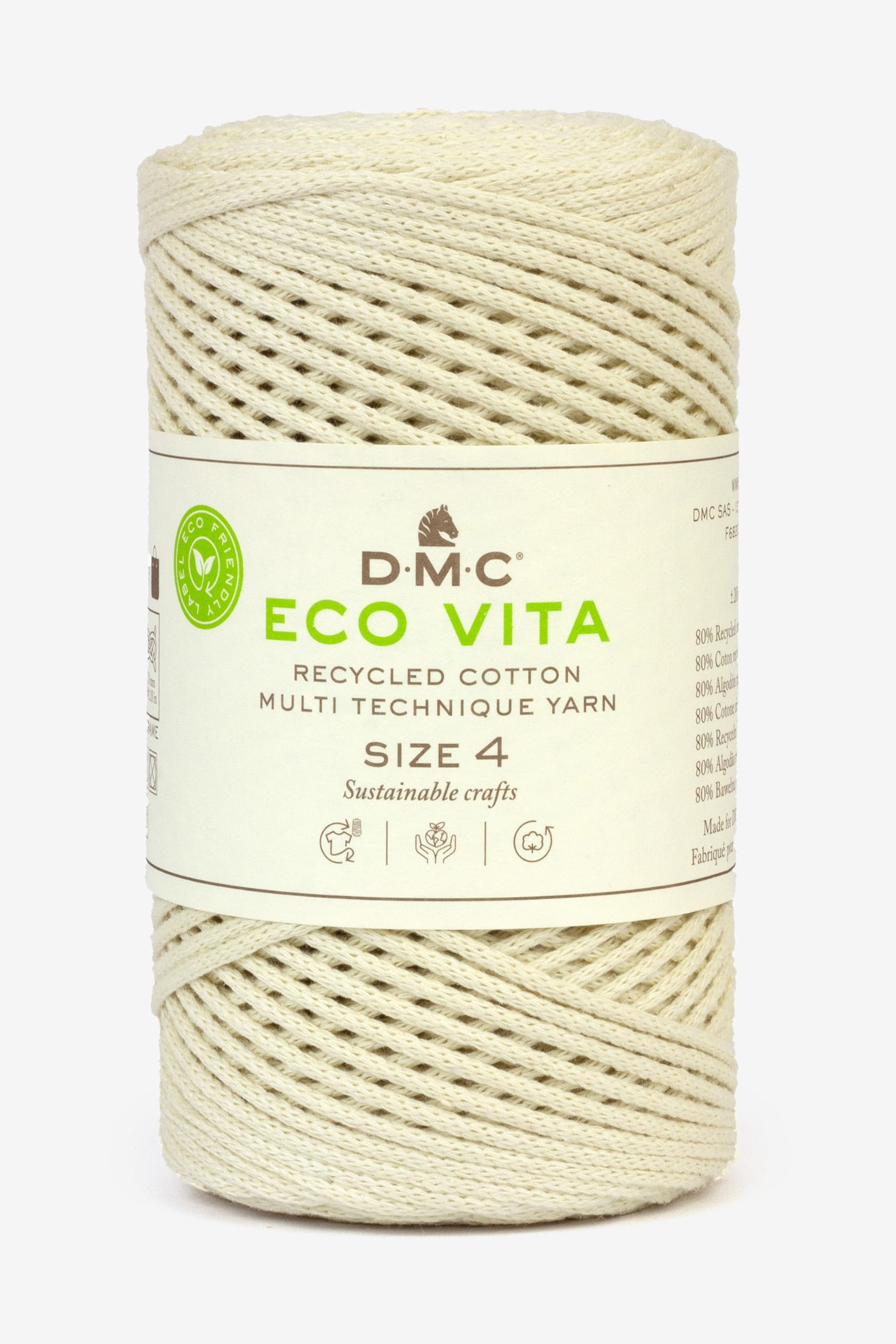 dmc-eco-vita-4-textilgarn-gelb-250-g-200-m-recycelt image 2