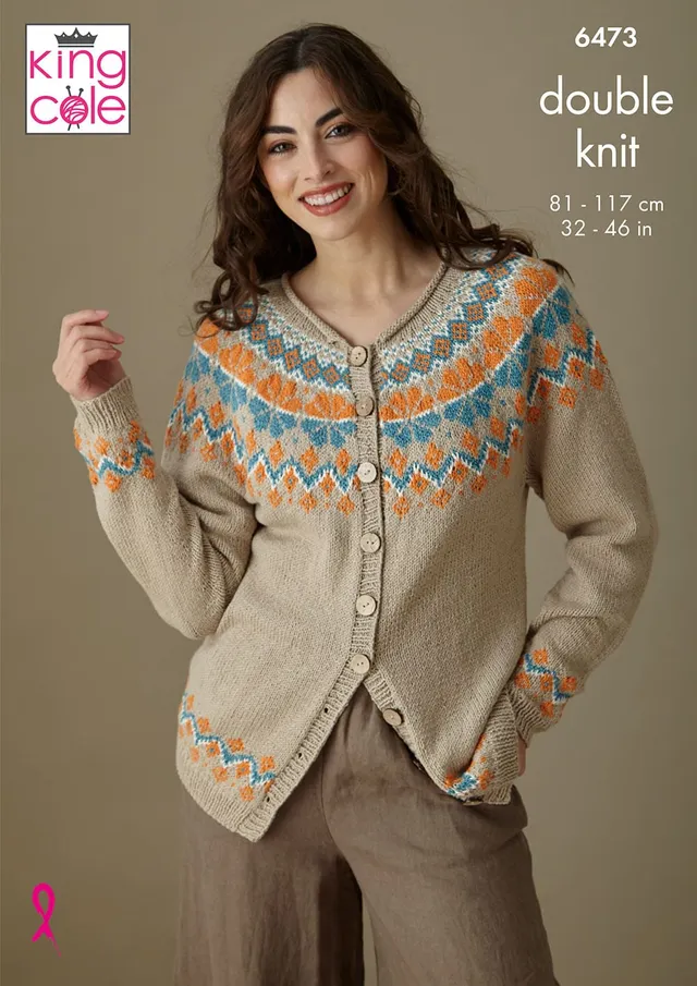 king-cole-6473-strickanleitung-fair-isle-pullover-jacke image 1