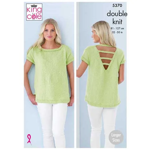 king-cole-patterns-5370-top-strickanleitung-cotton-top-dk-baumwolle image 1