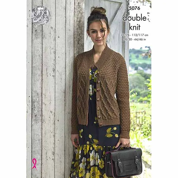 king-cole-patterns-5076-strickanleitung-cardigan-weste-dk image 1