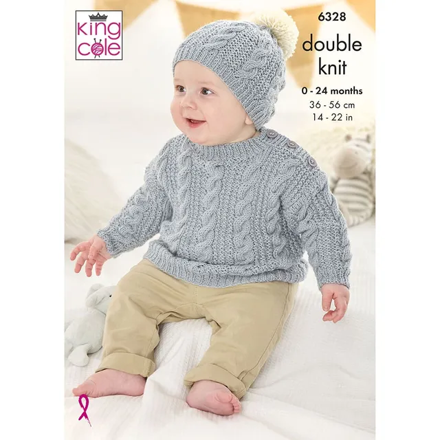 king-cole-6328-pullover-top-m-tze-comfort-baby-dk image 1