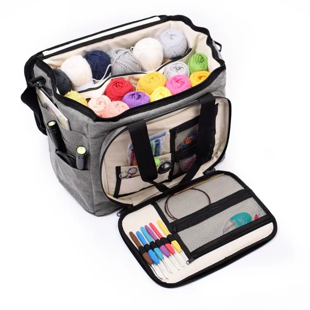 hobbii-zubeh-r-die-ultimative-handarbeitstasche-stricktasche-dunkelgrau image 1