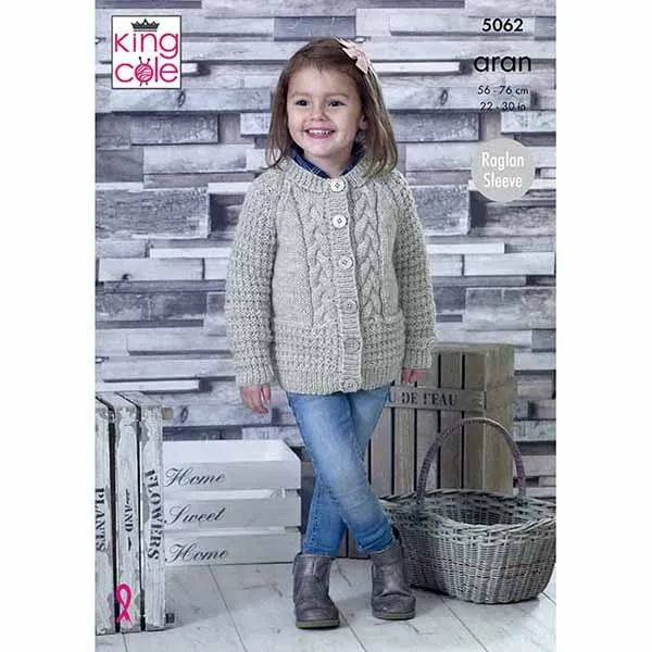 king-cole-5062-strickanleitung-cardigan-fashion-aran image 1