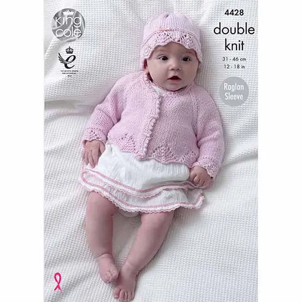 king-cole-4428-strickanleitung-baby-mantel-jacke-m-tze-cottonsoft image 1