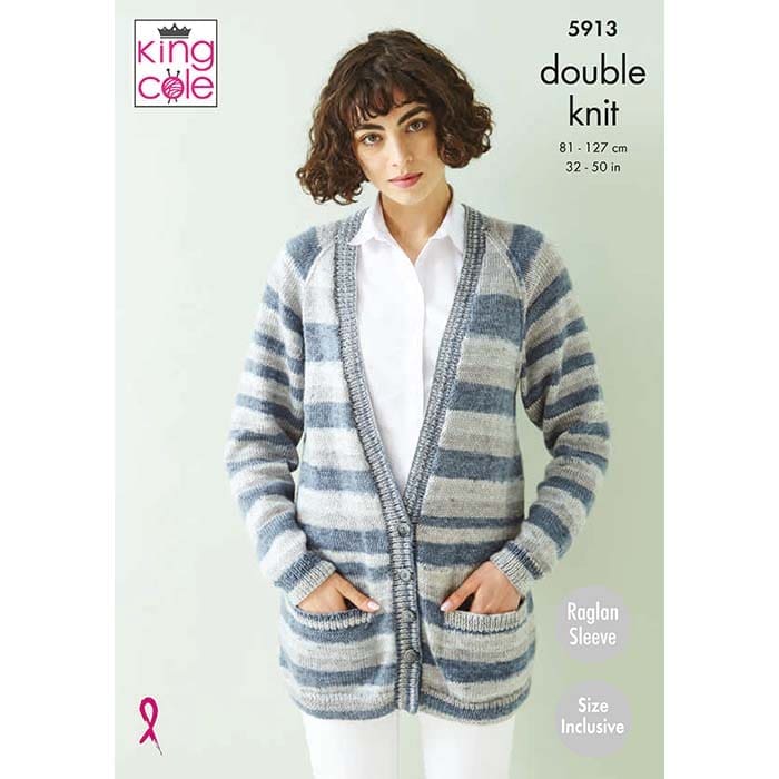 king-cole-5913-strickanleitung-cardigan-island-beaches-dk image 1