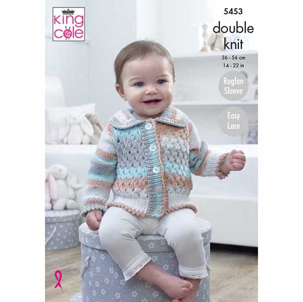 king-cole-5453-strickanleitung-baby-cardigans-cottonsoft-dk image 1