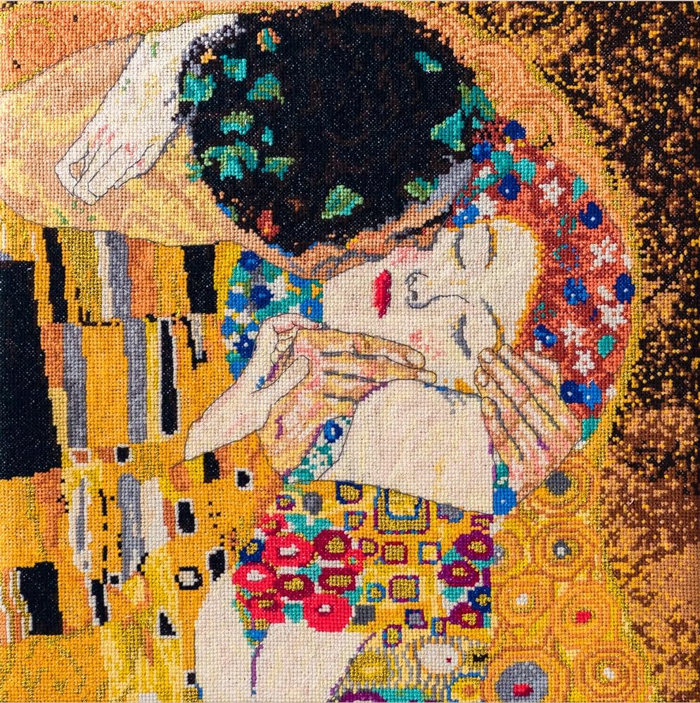 dmc-klimt-der-kuss-kreuzstichset-28-5-cm image 1
