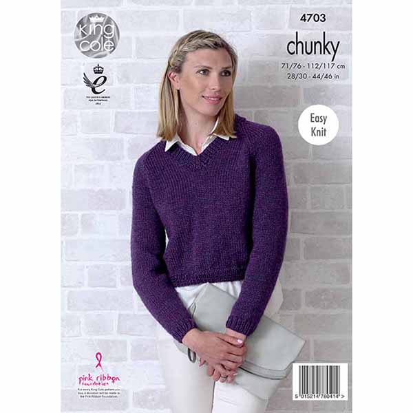 king-cole-4703-strickanleitung-pullover-cardigan-chunky image 2