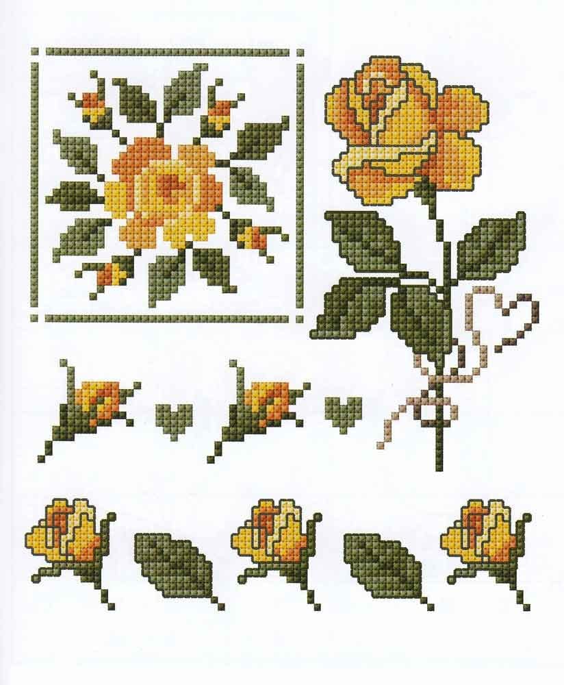 dmc-minibuch-spezial-rosen-kreuzstich-stickbuch-blumen image 5