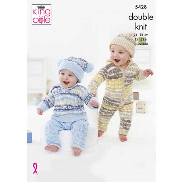 king-cole-5428-baby-set-strickanleitung-cherished-dk image 1