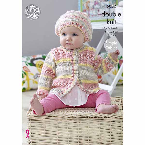 king-cole-patterns-5082-strickanleitung-decken-pullover-dk image 1