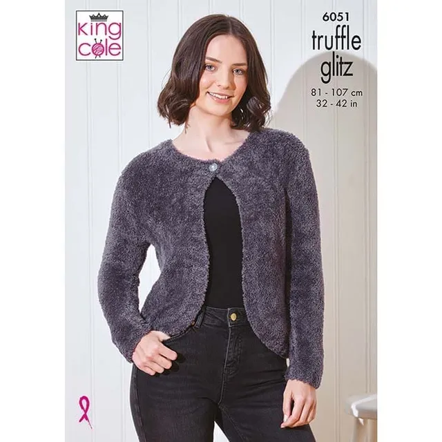king-cole-6051-tunika-cardigan-strickanleitung-truffle-glitz image 1