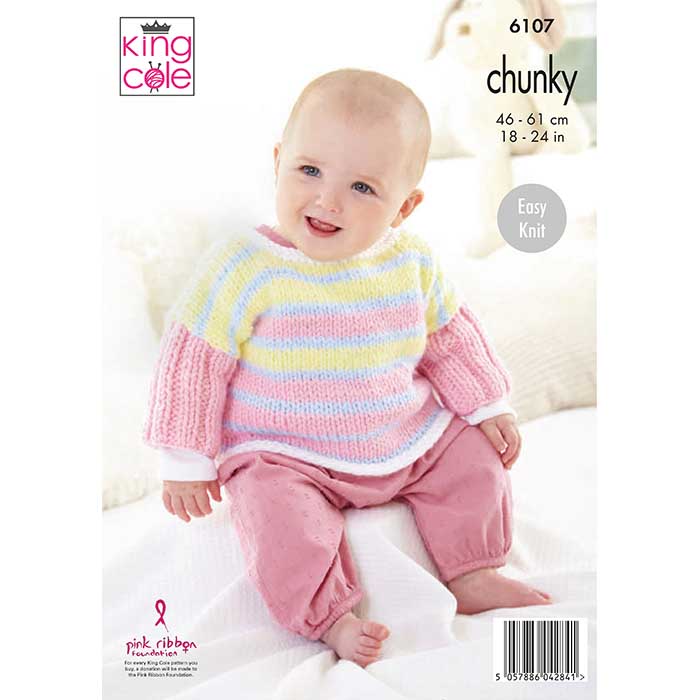 king-cole-patterns-6107-strickanleitung-cardigan-m-tze-chunky image 2