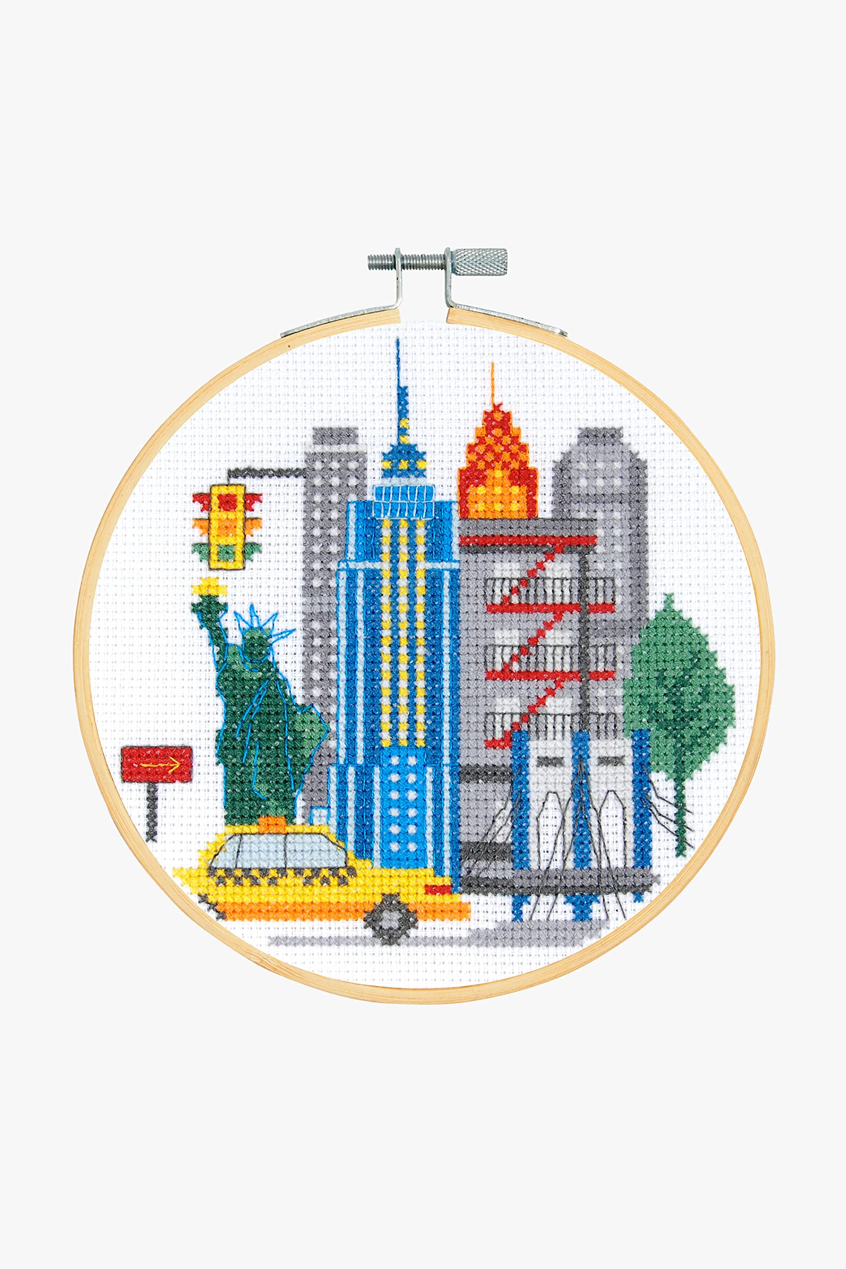 dmc-moulin-sp-cial-new-york-stickset-kreuzstich-mit-rahmen image 1