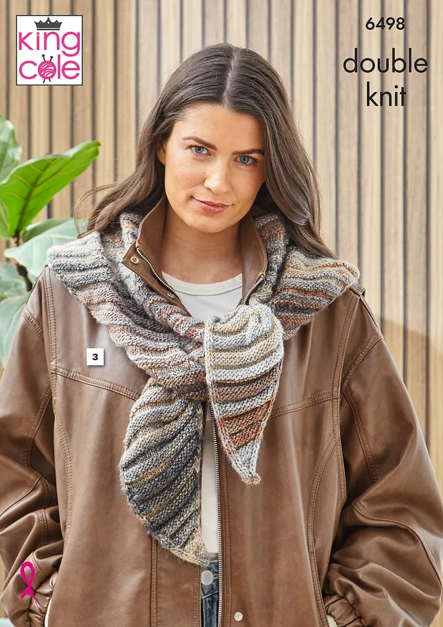 king-cole-patterns-strickanleitung-6498-schal-tuch-cottagespun-dk image 1