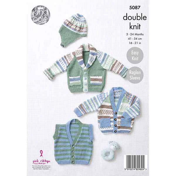 king-cole-5087-jacken-weste-m-tze-strickanleitung-cherish-dk image 2
