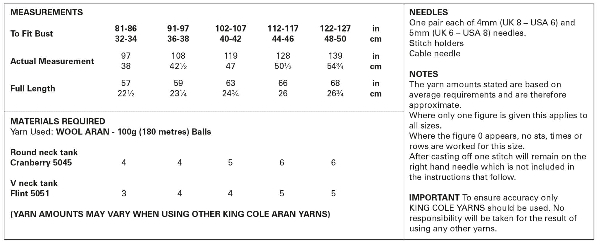 king-cole-5958-strickanleitung-tank-top-rundhals-aran image 3