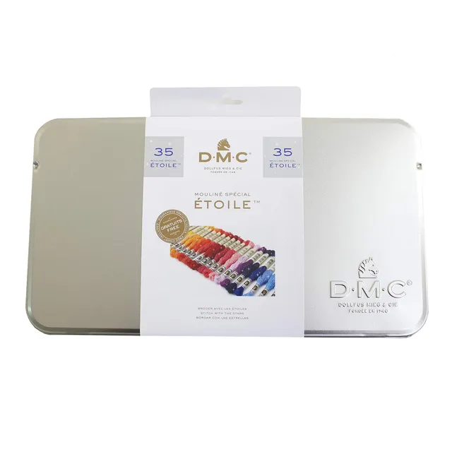 dmc-moulin-toile-stickgarn-sammeldose-35-farben-glitzer image 1