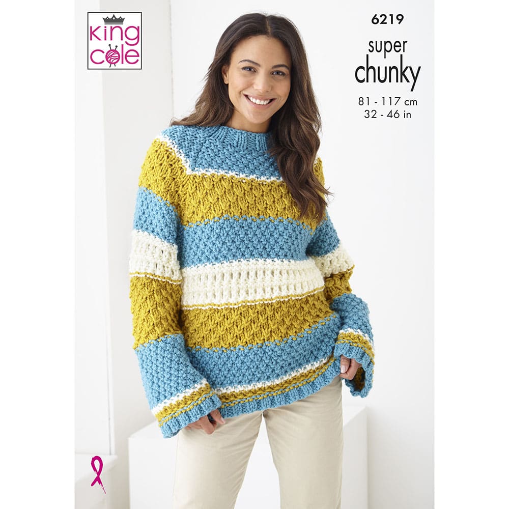 king-cole-6219-strickanleitung-pullover-cardigan image 1