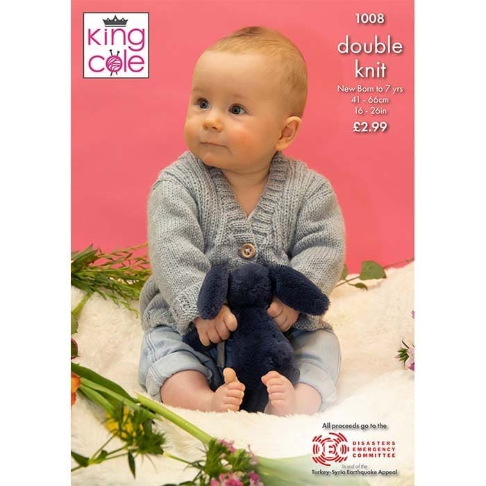 king-cole-patterns-strickanleitung-1008-baby-dk-passe-cardigan image 1