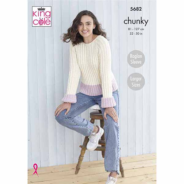 king-cole-5682-strickanleitung-pullover-cardigan-chunky image 1