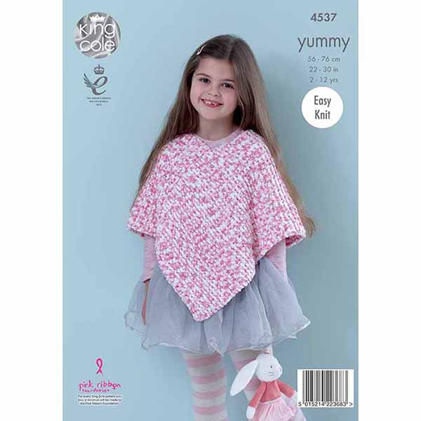 king-cole-patterns-4537-ponchos-strickanleitung-yummy image 2